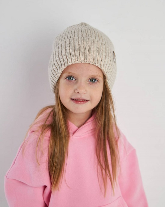 Зимова шапка на флісі для дівчат арт. 3342-3