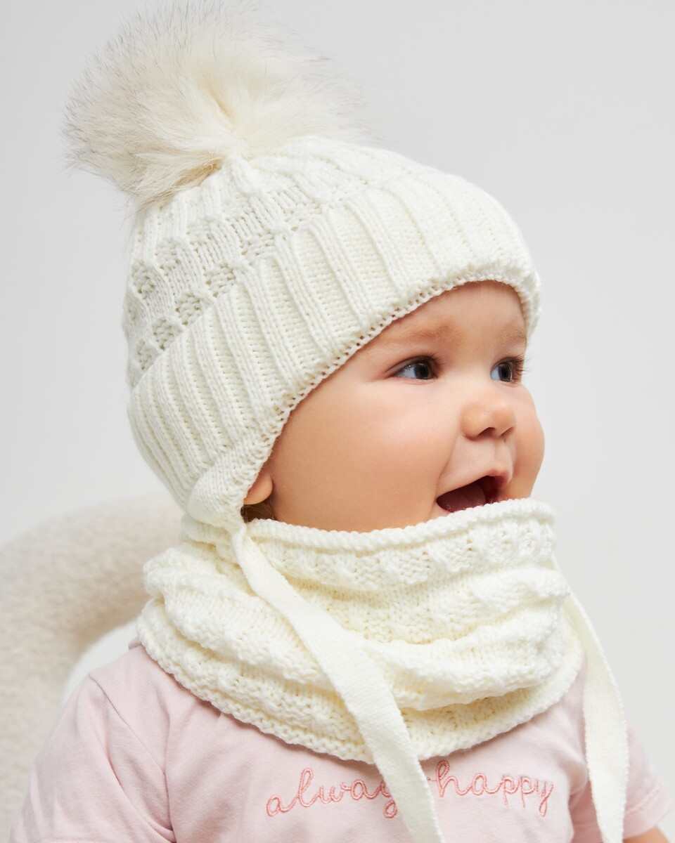 Комплект зимній шапка та хомут для дівчат