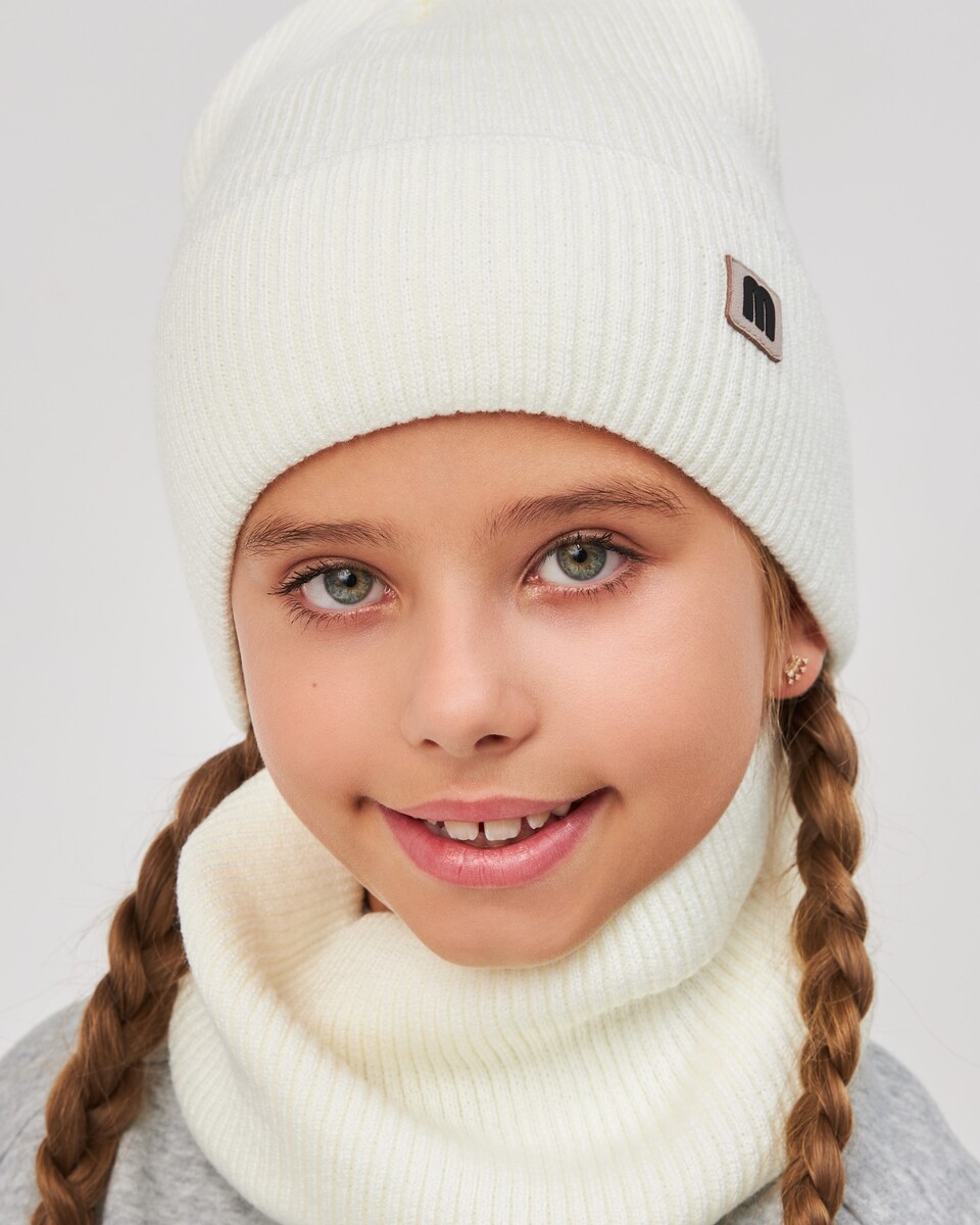 Комплект зимній шапка та хомут для дівчат