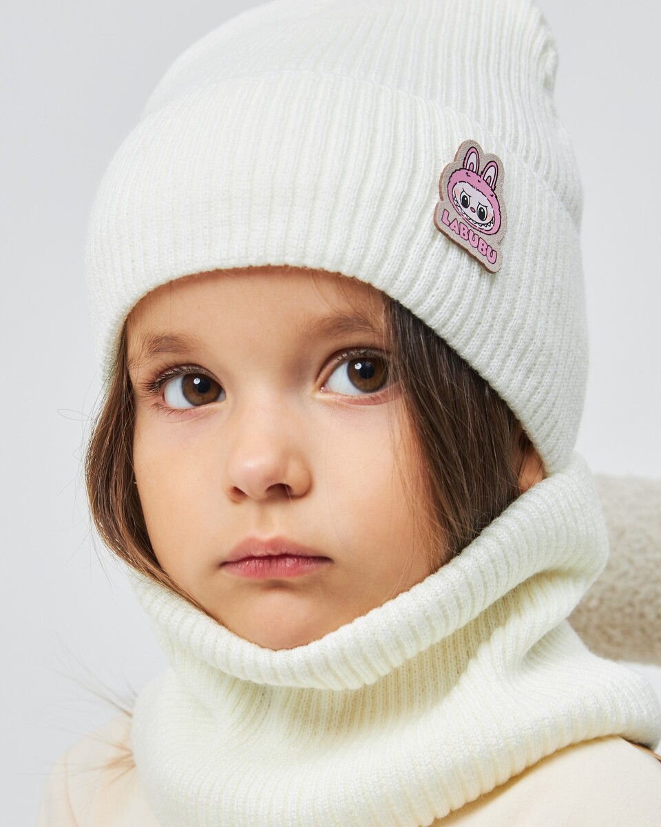 Комплект зимній шапка та хомут для дівчат