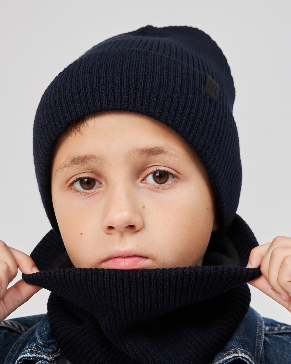 Комплект зимній шапка та хомут для хлопчиків