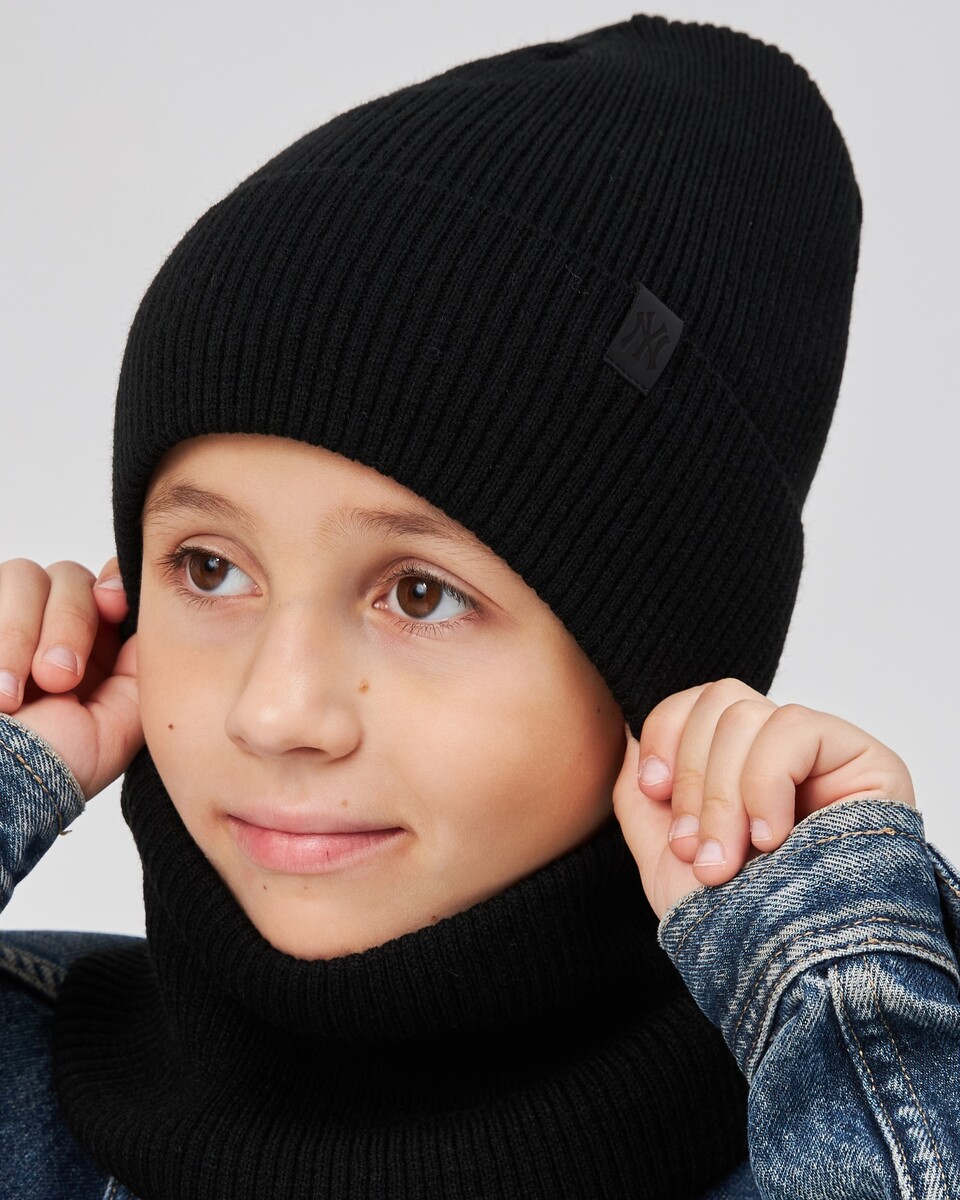 Комплект зимній шапка та хомут для хлопчиків