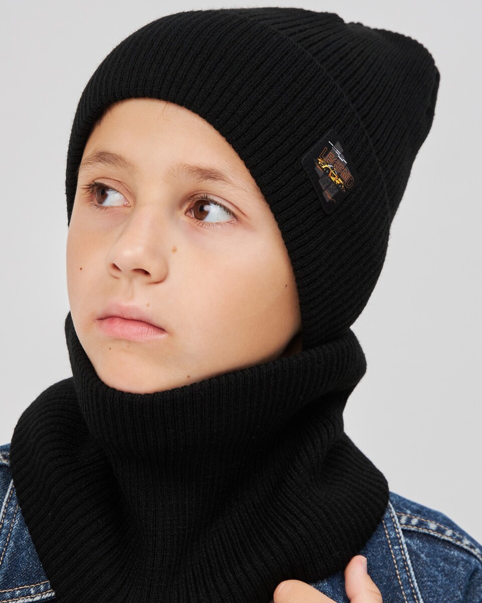 Комплект зимній шапка та хомут для хлопчиків