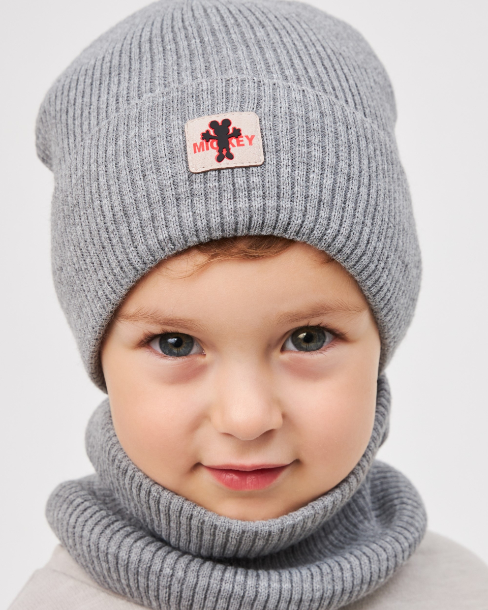 Комплект зимній шапка та хомут для хлопчиків