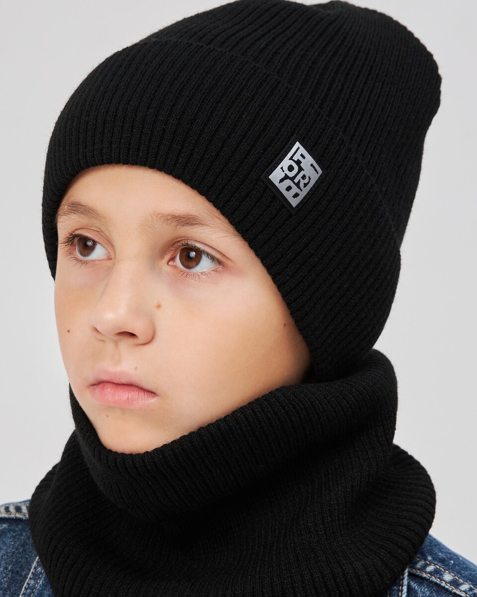 Комплект зимній шапка та хомут для хлопчиків