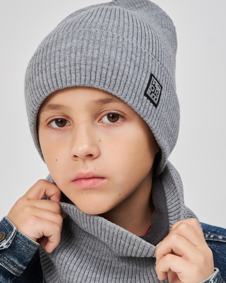 Комплект зимній шапка та хомут для хлопчиків