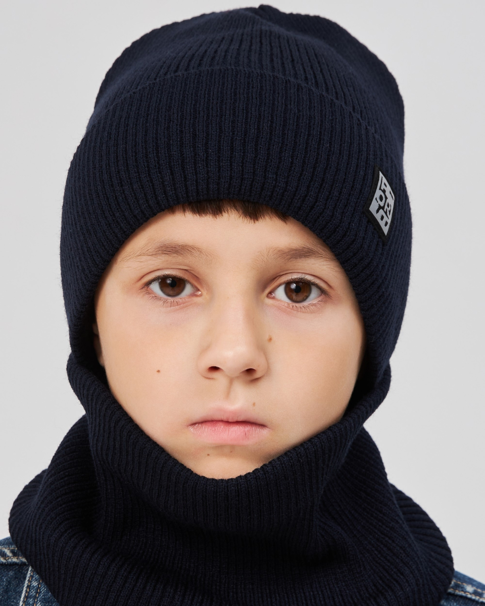 Комплект зимній шапка та хомут для хлопчиків