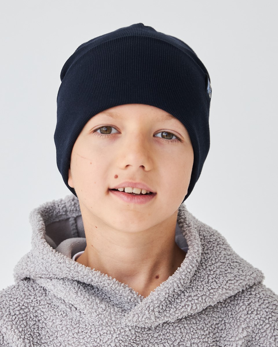 Шапка двошарова з відворотом для хлопчиків