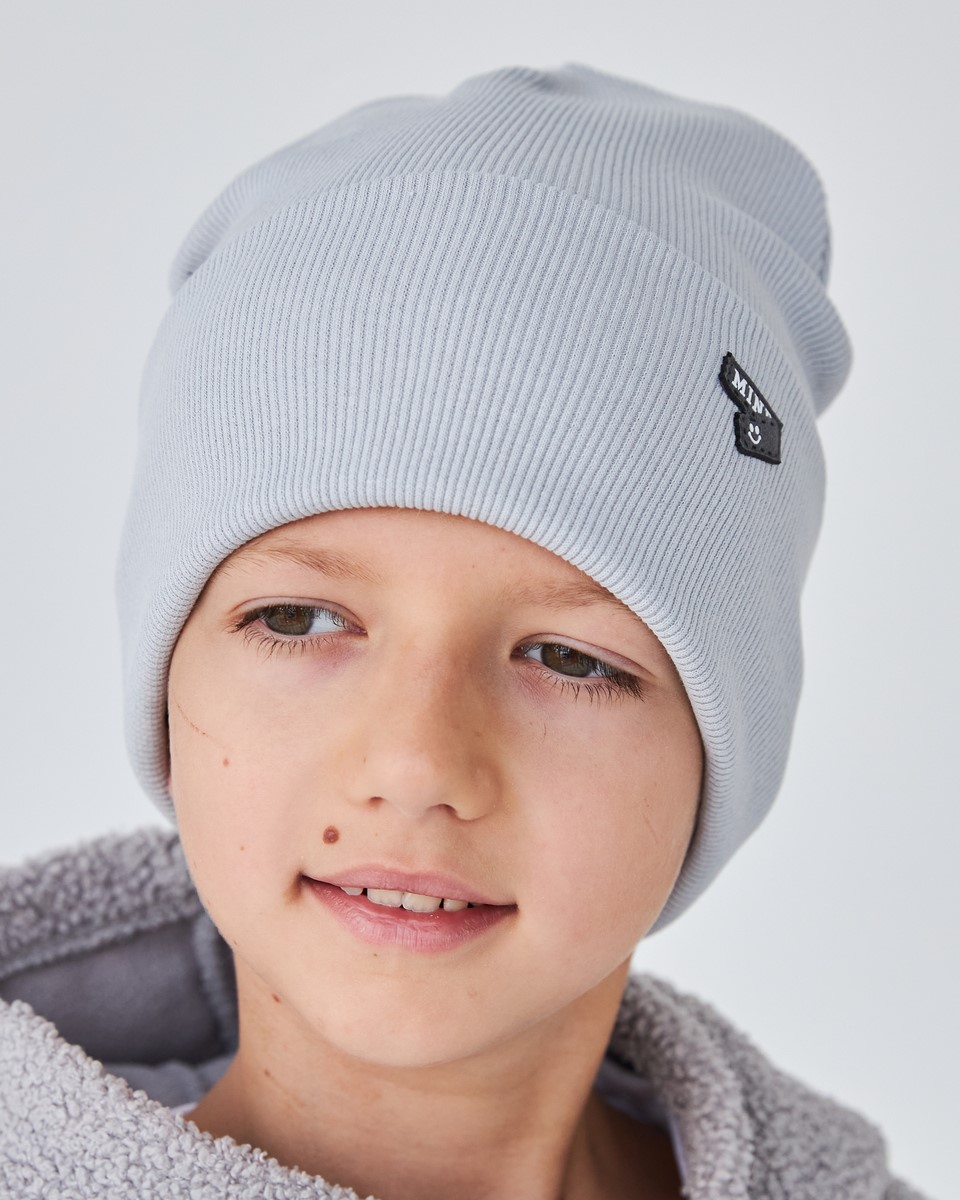 Шапка двошарова з відворотом для хлопчиків