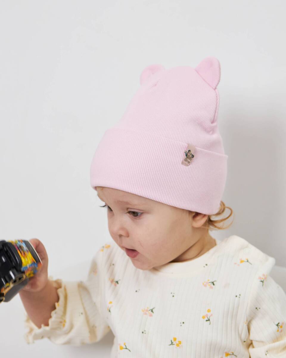 Шапка двошарова з вушками для дівчаток арт. 3435-4