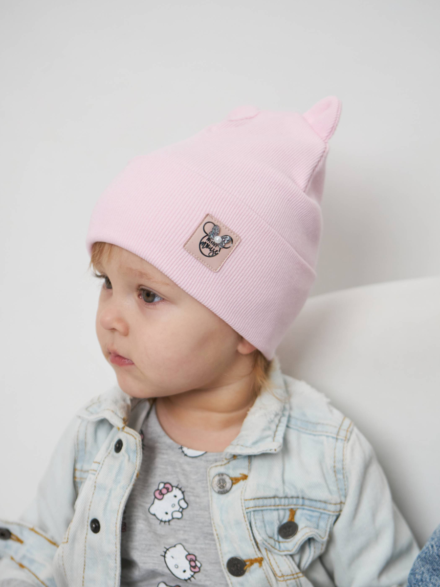 Шапка двошарова з вушками для дівчаток, арт. 3434-5