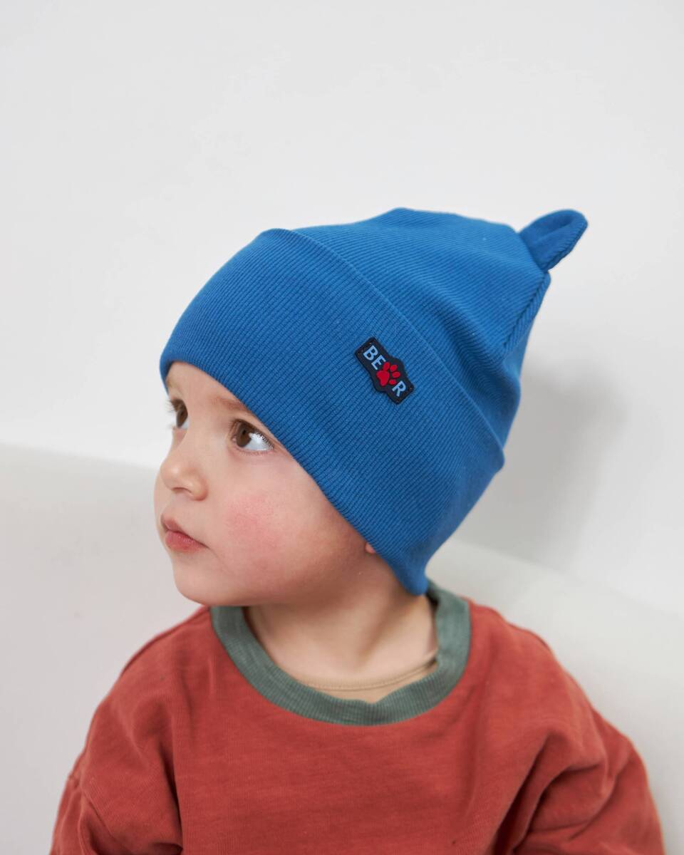 Шапка двошарова з вушками для хлопчиків арт. 3432-4