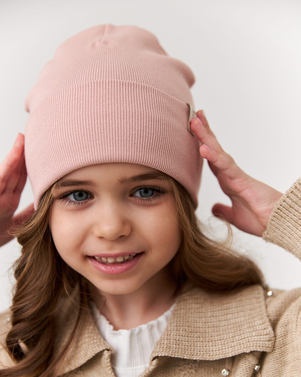 Шапка для дівчинки на весну-осінь оптом - Артикул 3671-3