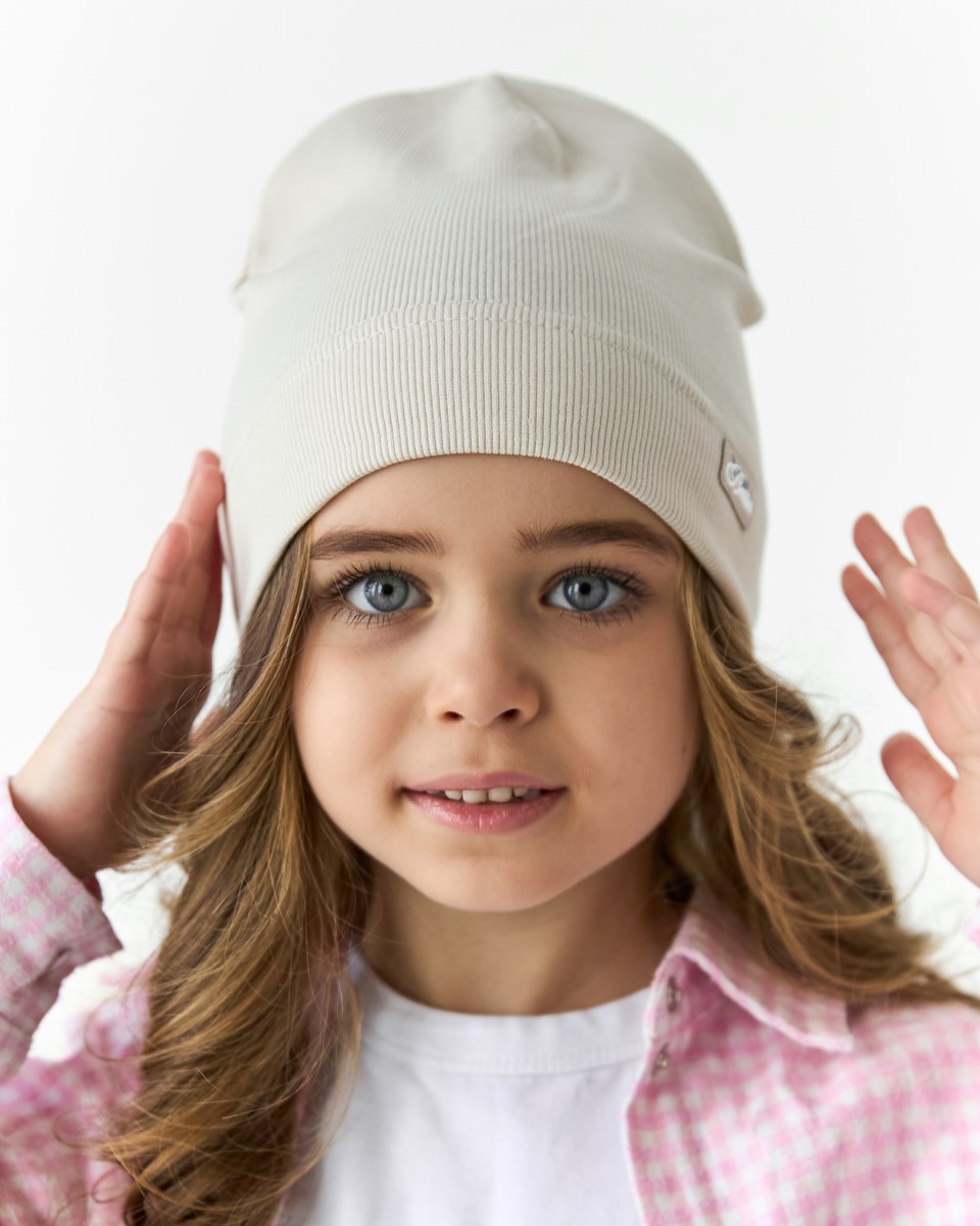 Шапка для дівчинки на весну-осінь оптом - Артикул 3701-2