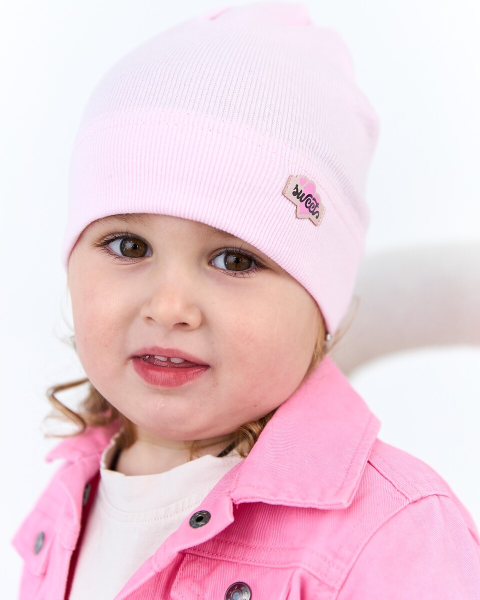 Шапка для дівчинки на весну-осінь оптом - Артикул 3704-2