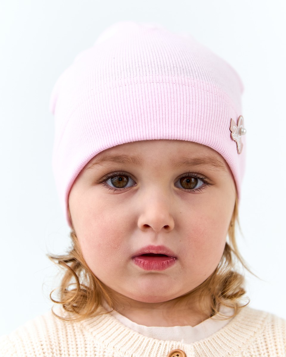 Шапка для дівчинки на весну-осінь оптом - Артикул 3705-2