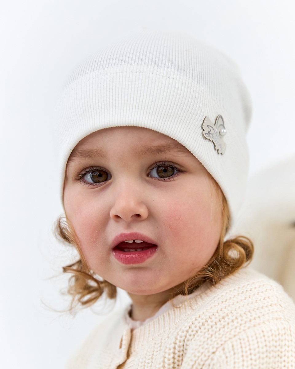 Шапка для дівчинки на весну-осінь оптом - Артикул 3705-4