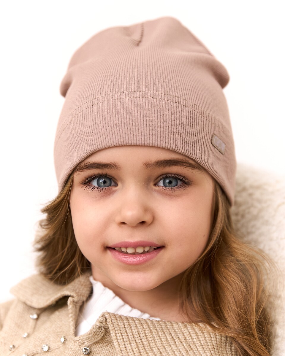 Шапка для дівчинки на весну-осінь оптом - Артикул 3706-5