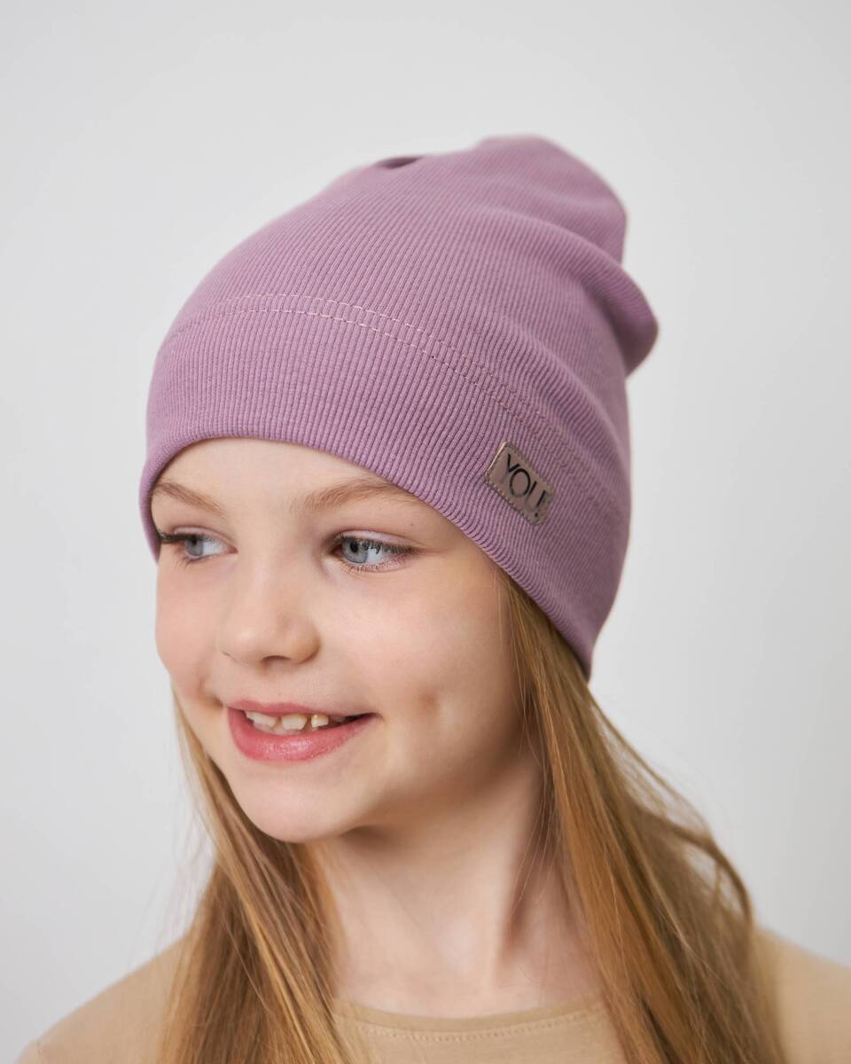 Шапка одношарова для дівчаток