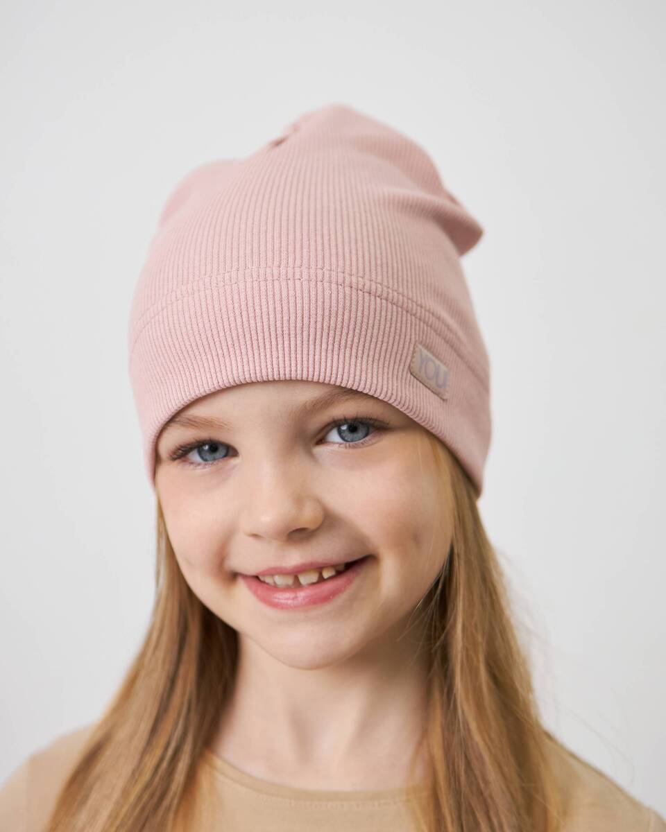 Шапка одношарова для дівчаток