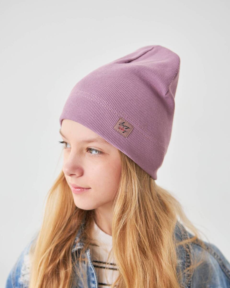 Шапка одношарова для дівчаток