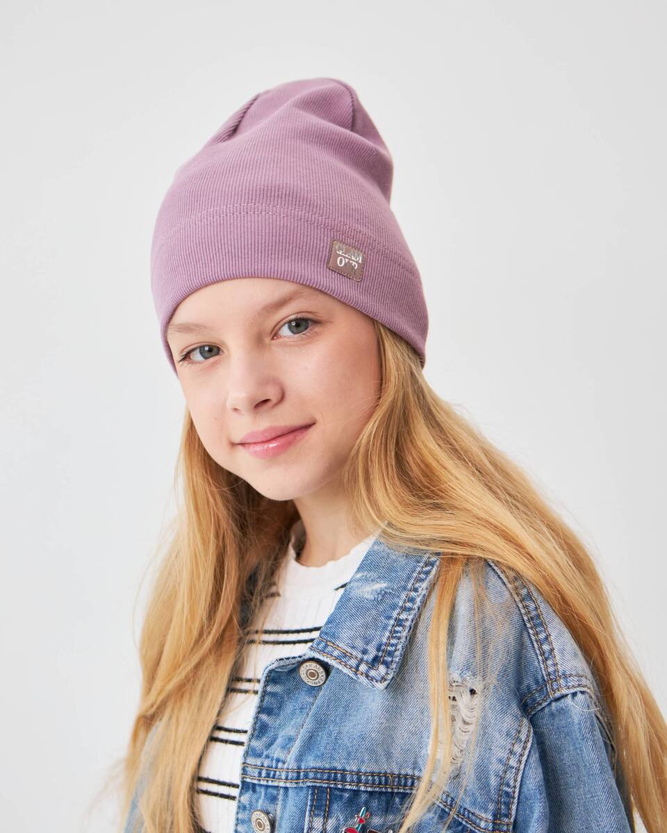Шапка одношарова для дівчаток