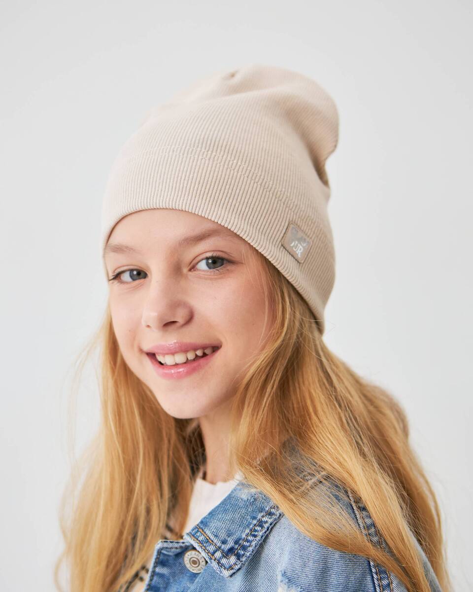 Шапка одношарова для дівчаток