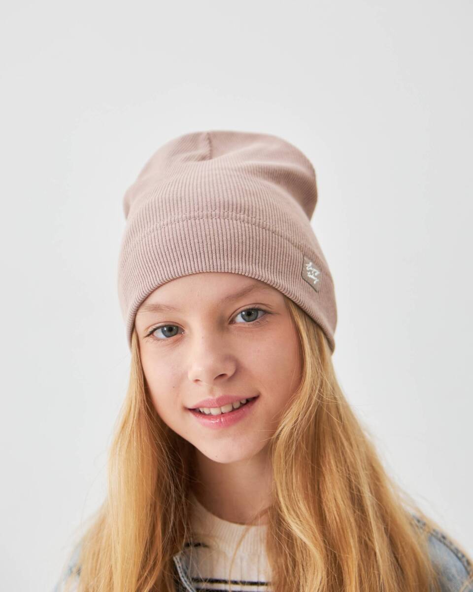 Шапка одношарова для дівчаток