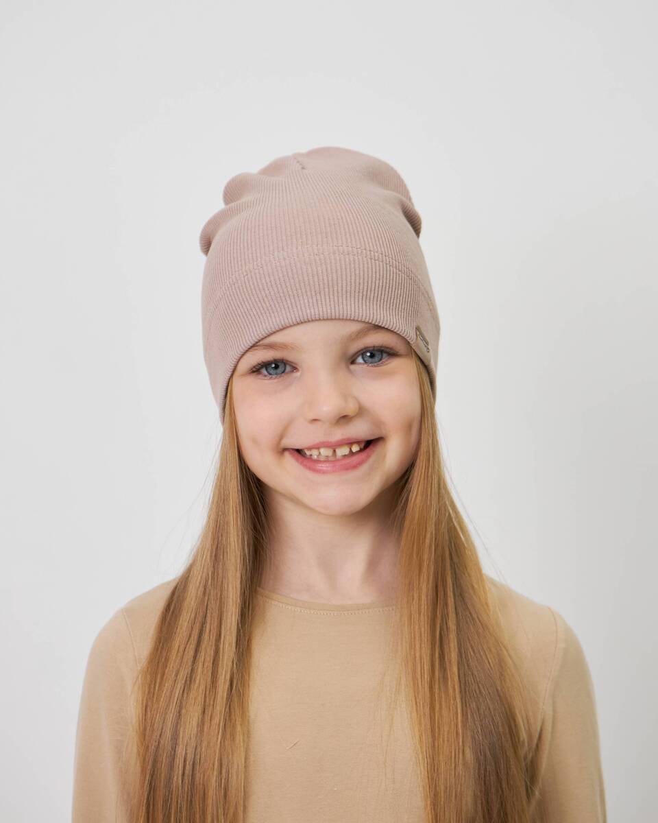 Шапка одношарова для дівчаток