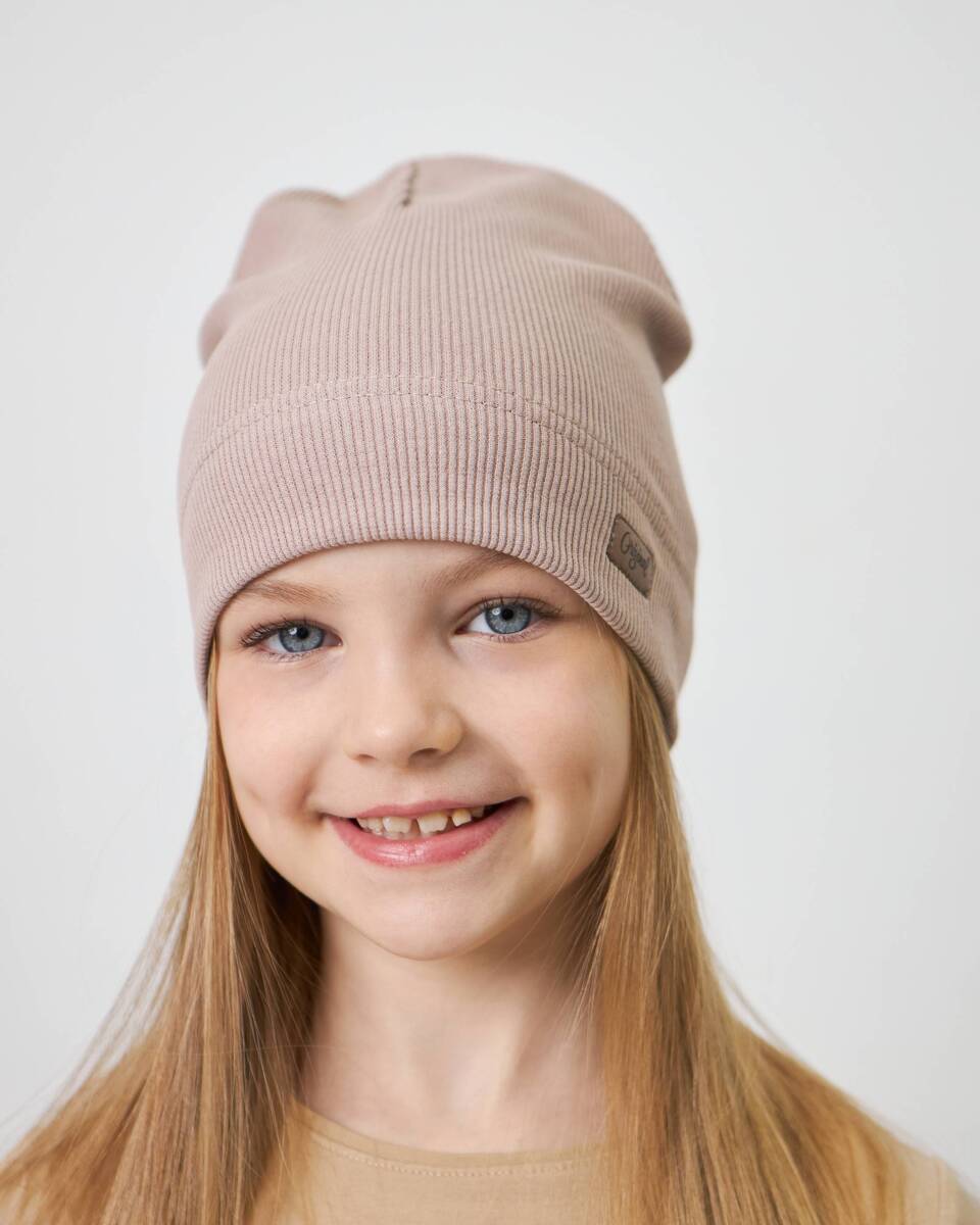 Шапка одношарова для дівчаток