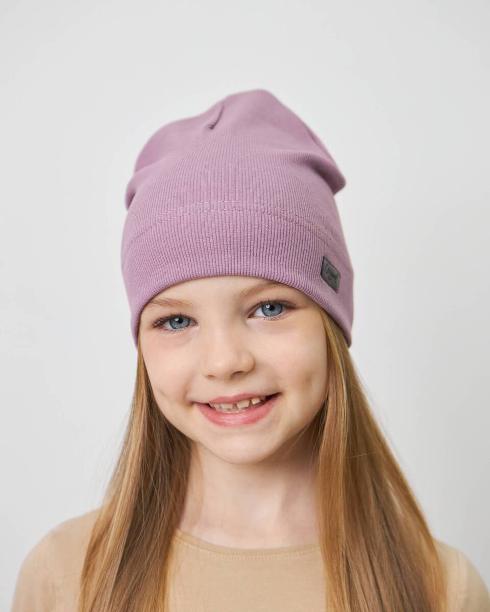 Шапка одношарова для дівчаток