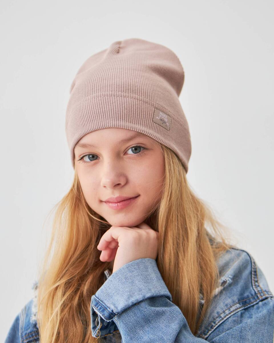 Шапка одношарова для дівчаток