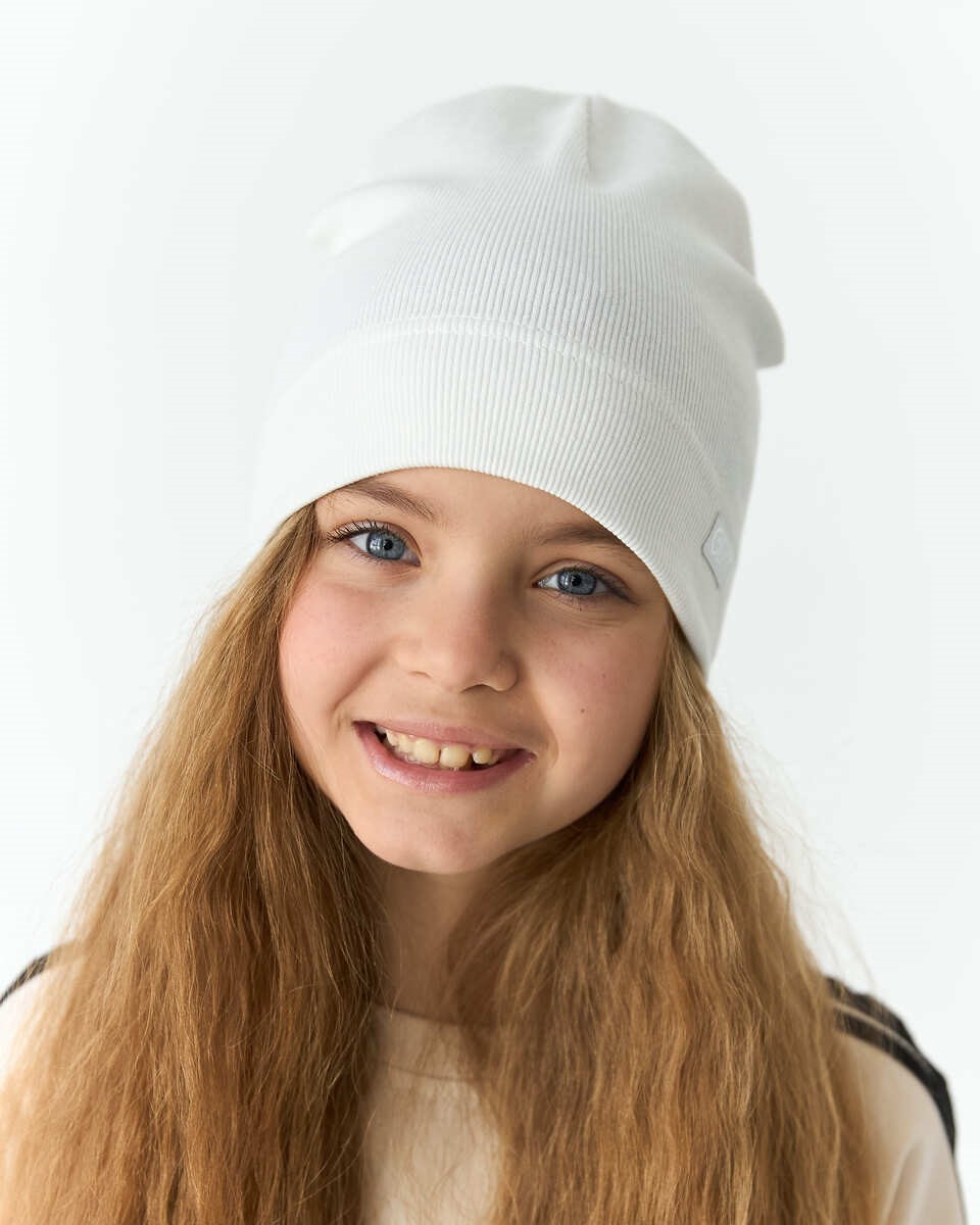 Шапка одношарова для дівчаток