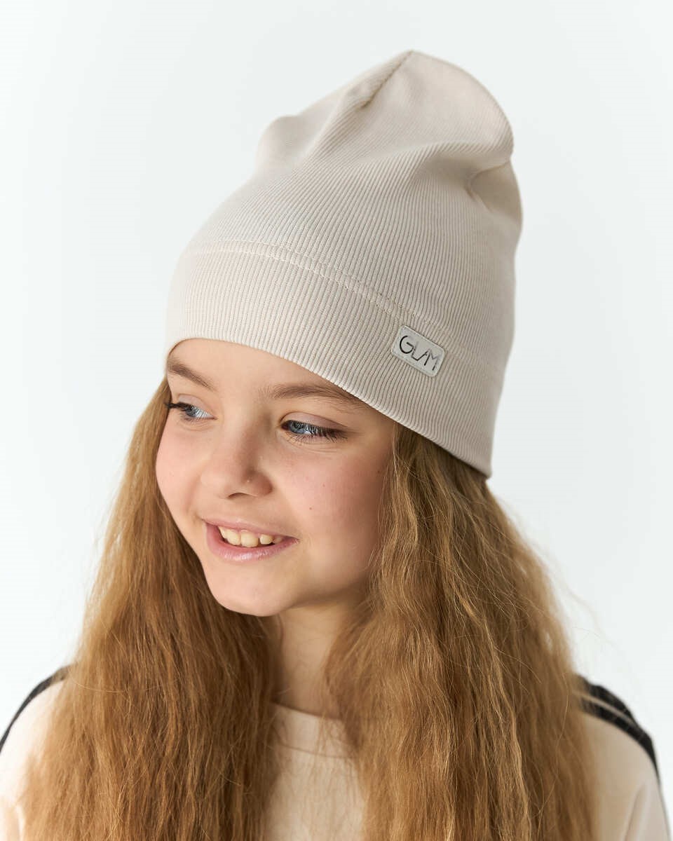 Шапка одношарова для дівчаток