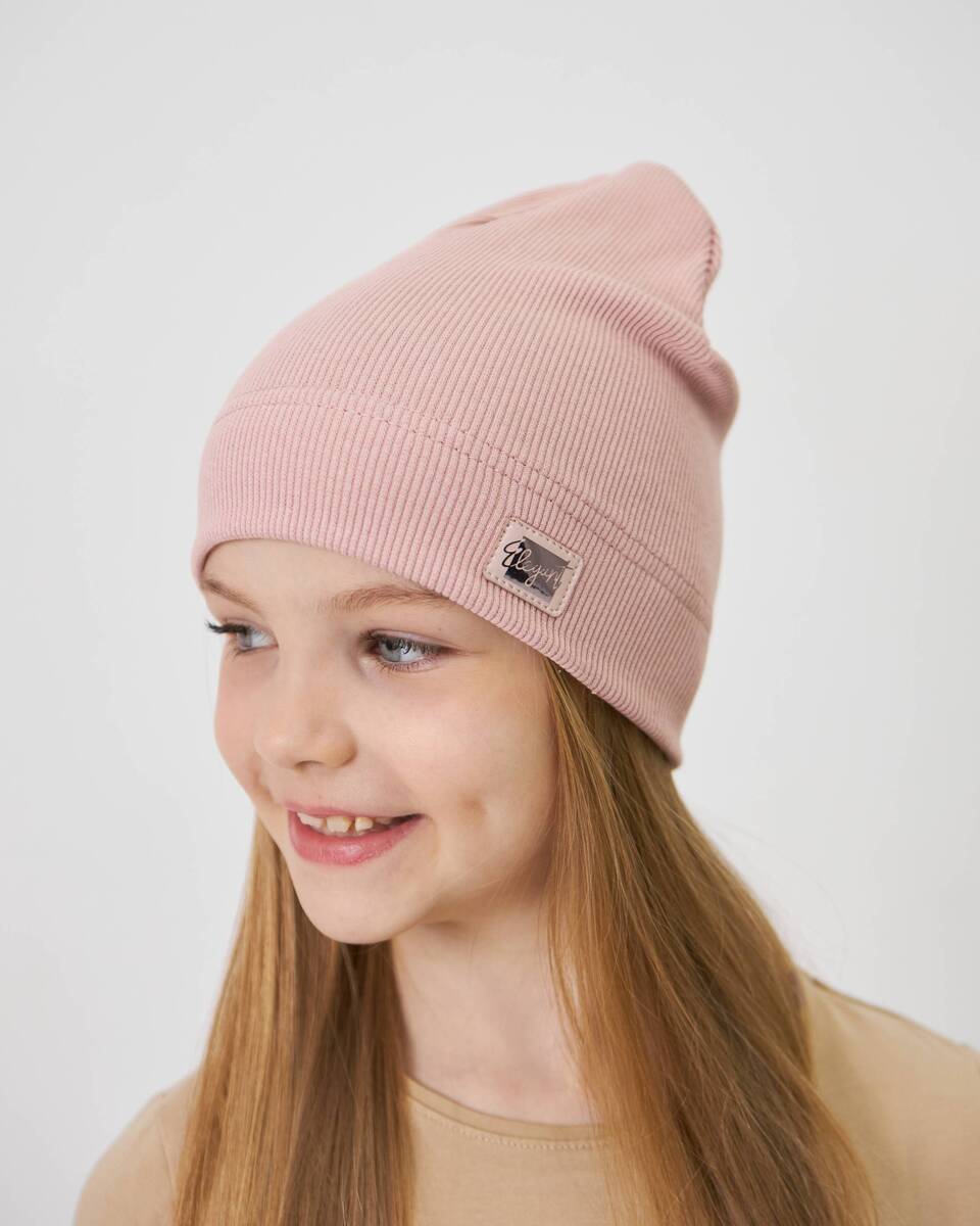 Шапка одношарова для дівчаток