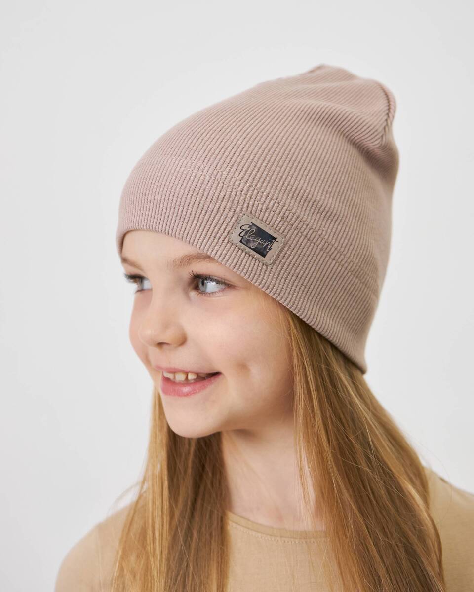 Шапка одношарова для дівчаток