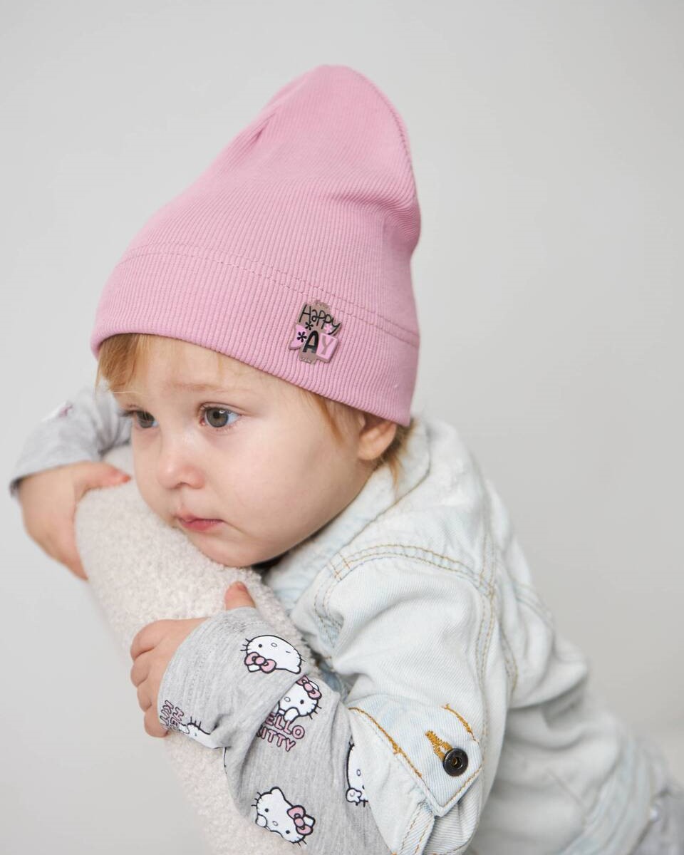 Шапка одношарова для дівчаток арт. 3471-4