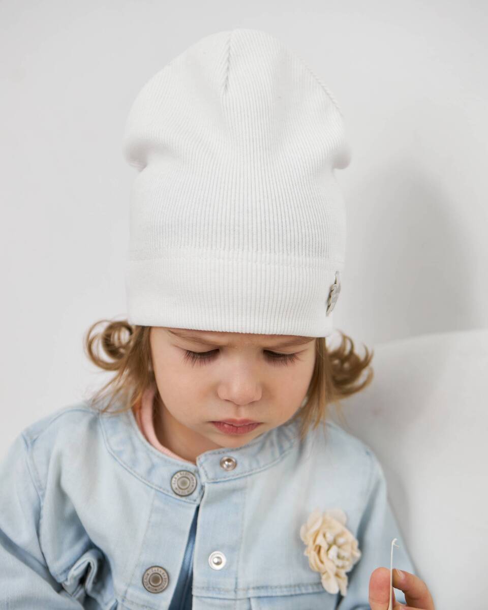 Шапка одношарова для дівчаток арт. 3475-4