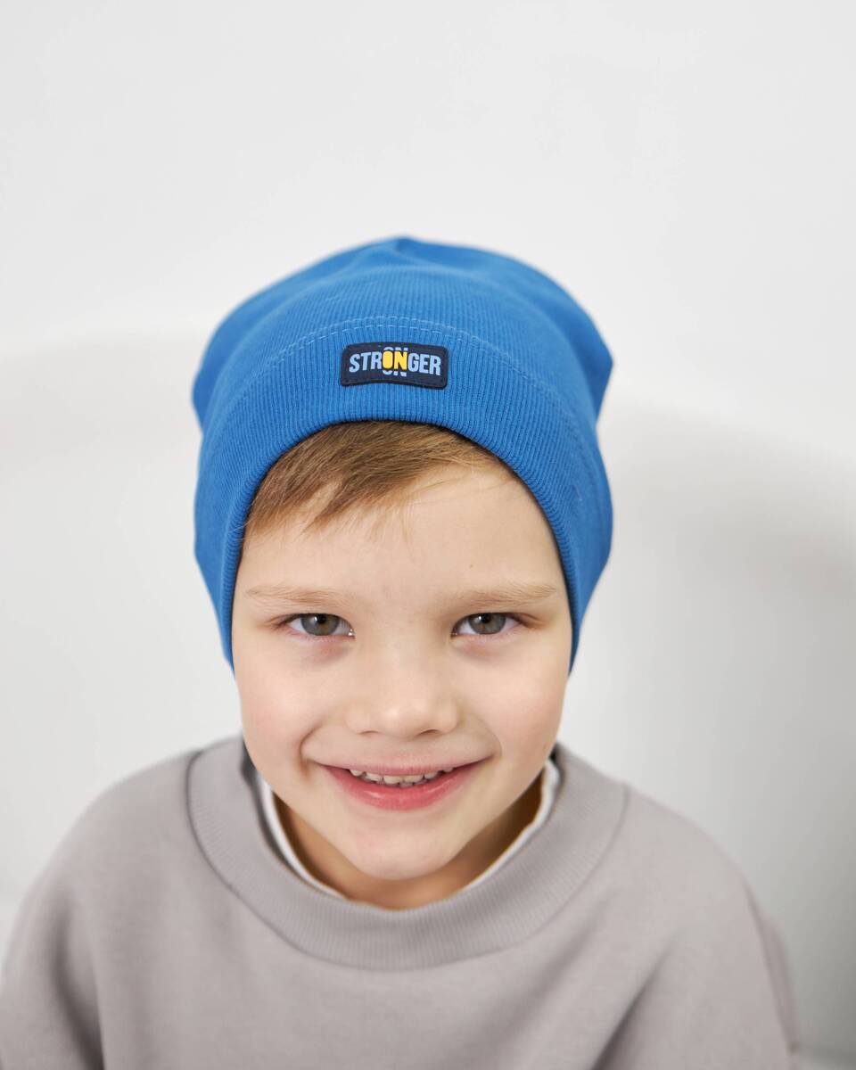 Шапка одношарова для хлопчиків арт. 3412-3
