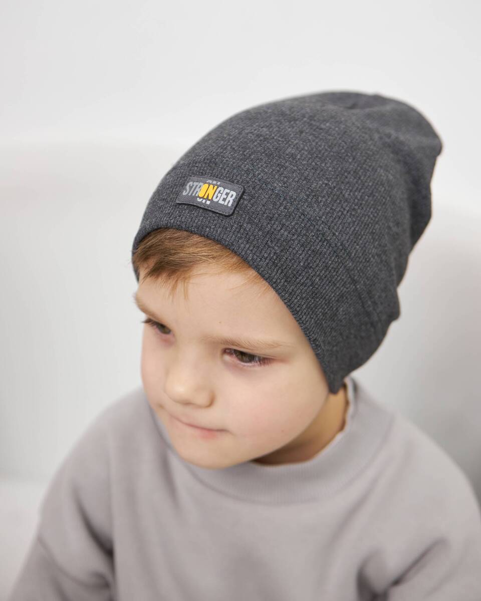 Шапка одношарова для хлопчиків арт. 3412-4