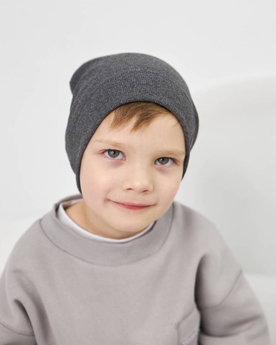 Шапка одношарова для хлопчиків арт. 3413-2
