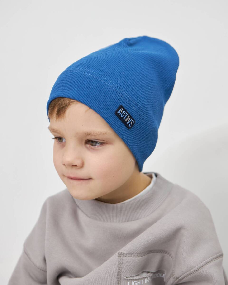 Шапка одношарова для хлопчиків арт. 3413-3