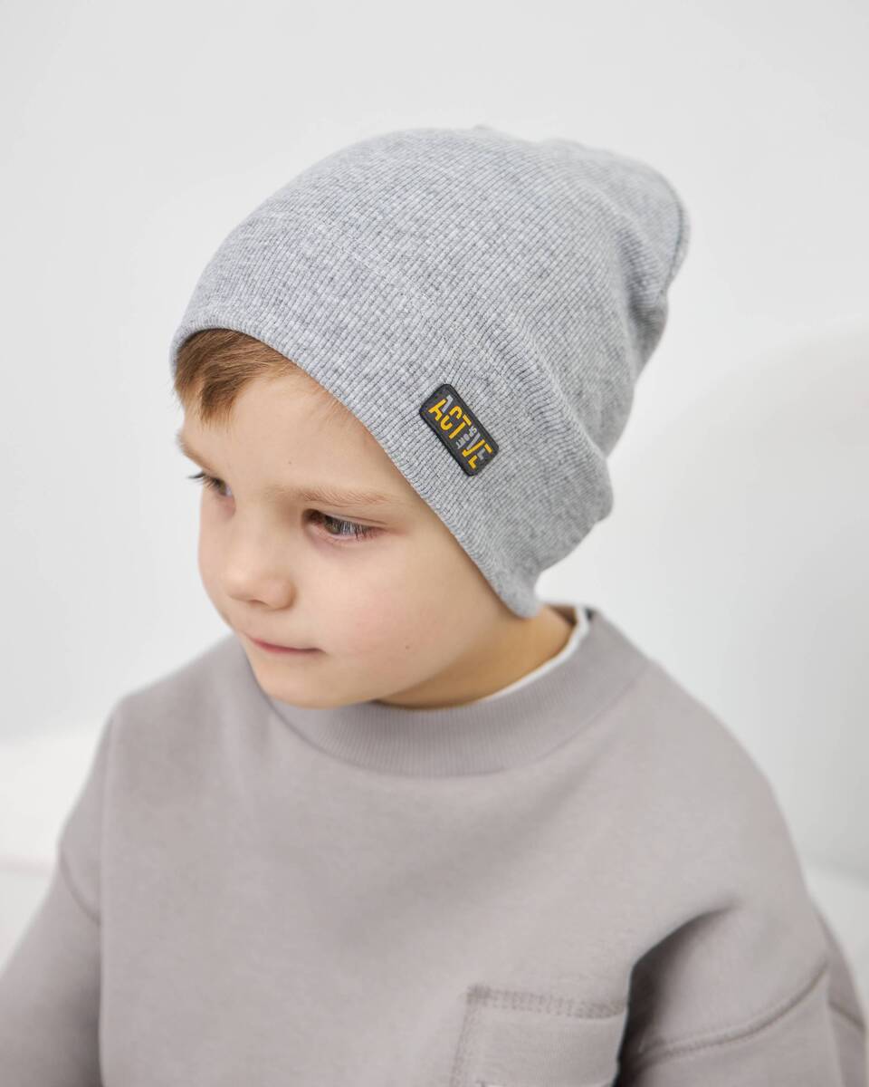Шапка одношарова для хлопчиків арт. 3413-5