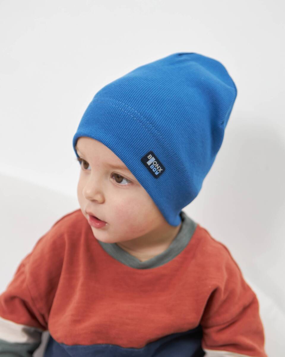 Шапка одношарова для хлопчиків арт. 3455-2