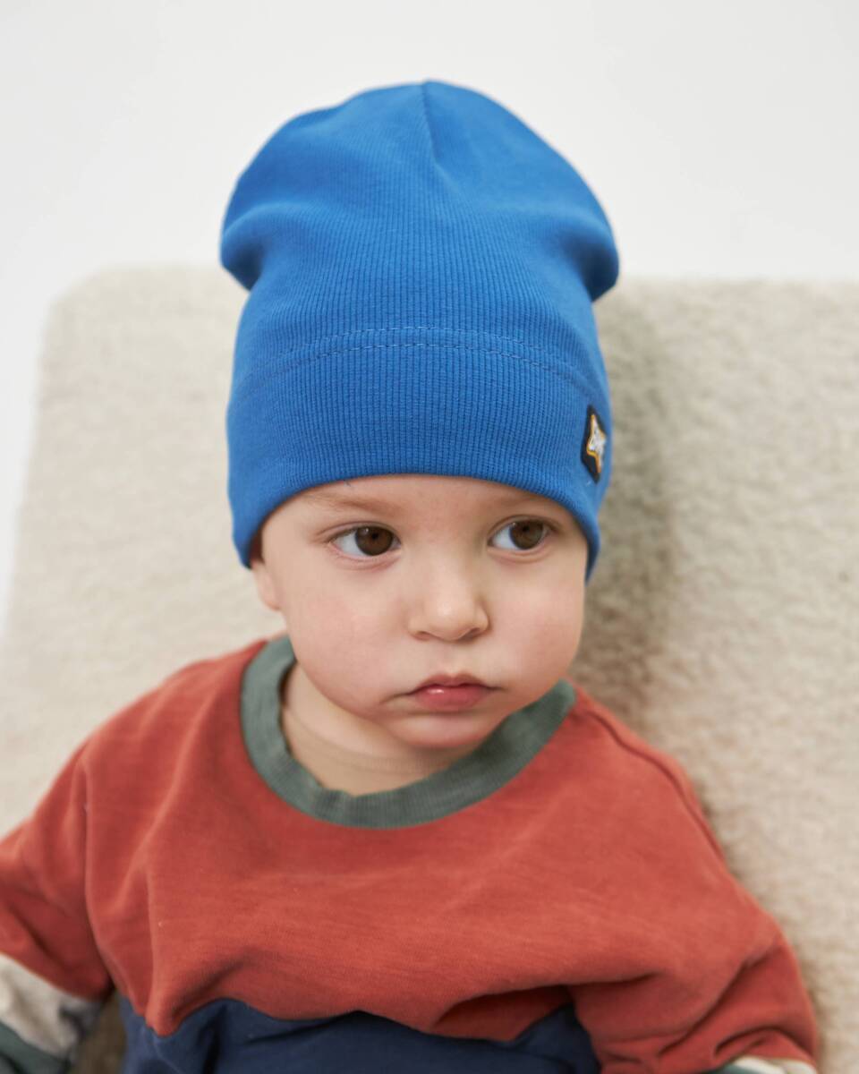 Шапка одношарова для хлопчиків арт. 3456-2