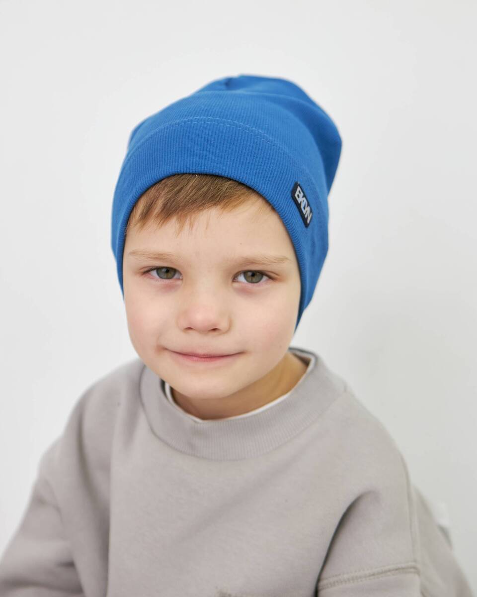 Шапка одношарова для хлопчиків арт. 3458-4