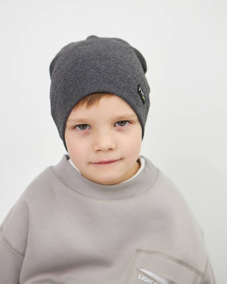 Шапка одношарова для хлопчиків арт. 3461-2