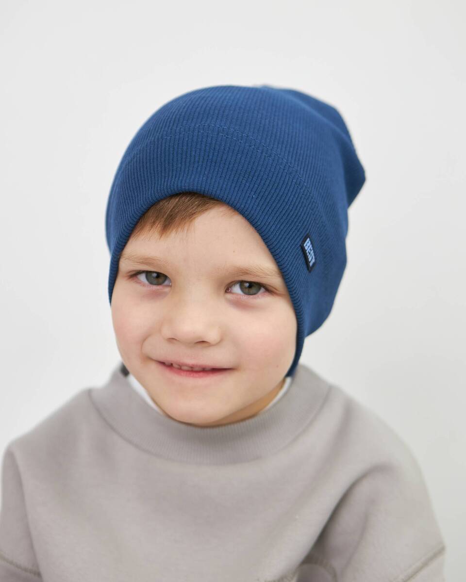 Шапка одношарова для хлопчиків арт. 3463-2