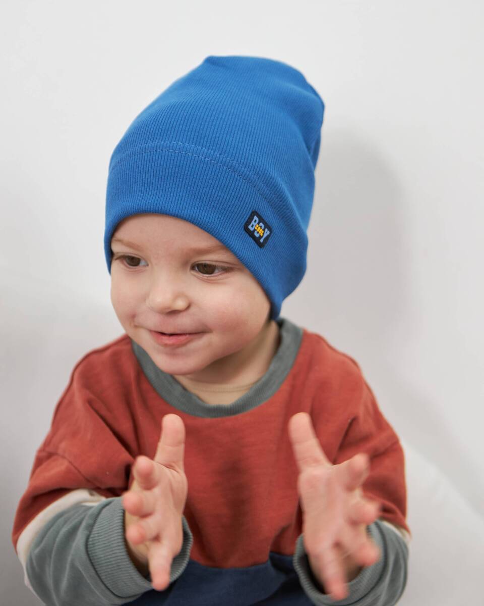 Шапка одношарова для хлопчиків арт. 3466-3