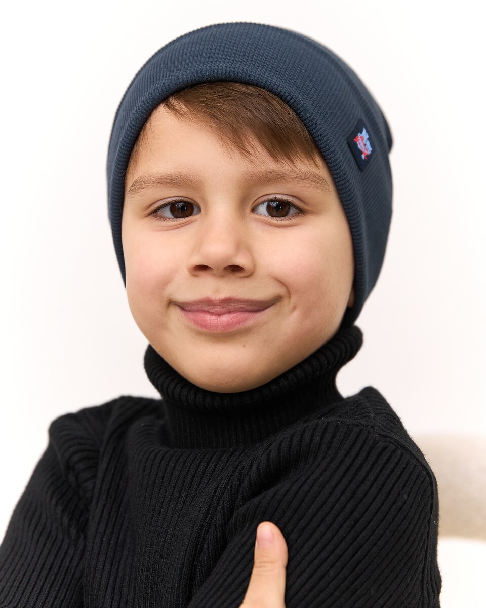 Шапка одношарова для хлопчиків арт. 3692-2